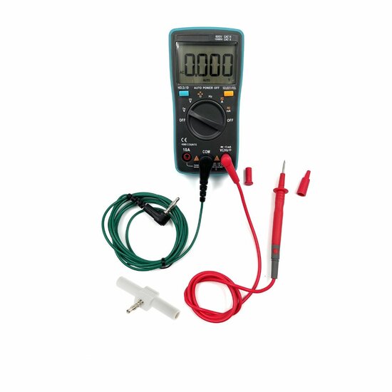 Multimeter met meetsnoeren en splitter